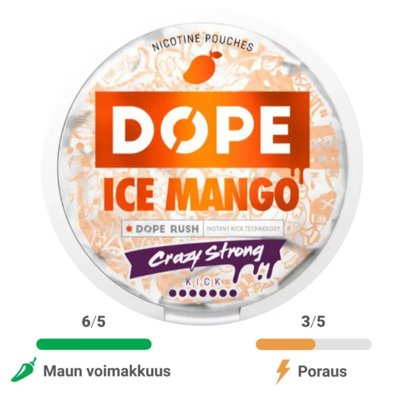 Dope Ice Mango Crazy Strong nikotiinipussit