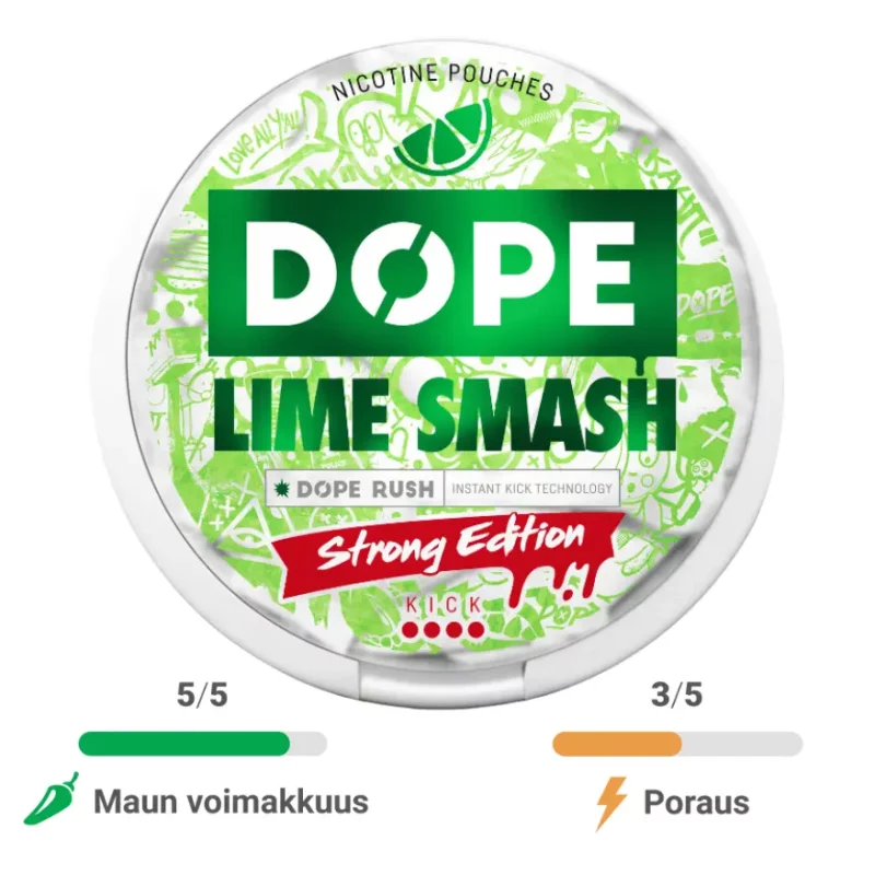 Dope Lime Smash Strong 16mg nikotiinipussit