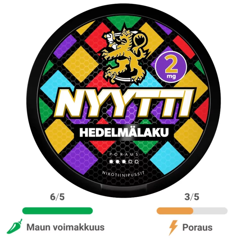 Nyytti Hedelmälaku 2mg nikotiinipussit