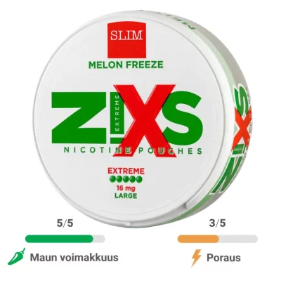 Vahvat Zixs Melon Freeze nikotiinipussit